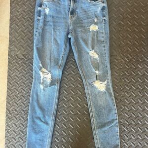 Old Navy Light Blue Distressed Skinny Jeans
